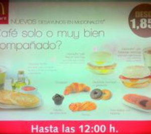 McDonald's venderá desayunos desde 1,85€ y hasta mediodía