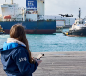 El Puerto de Coruña e ITG pioneros en la integración del uso de drones en los procesos del puerto