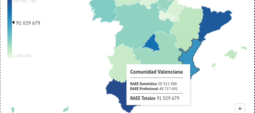 El objetivo de recogida separada de RAEE para España asciende a 839.000 toneladas en 2024