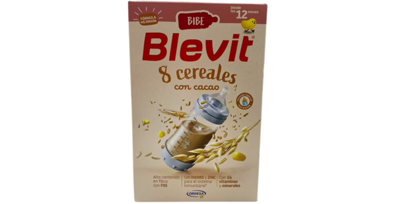 Papilla de 8 cereales con cacao en polvo Blevit [2]