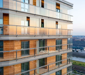 Lumon acristala el edificio de madera más alto de Alemania