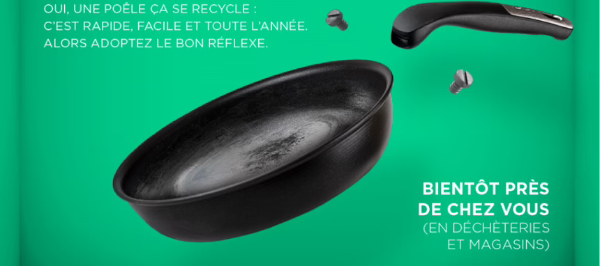 Tefal crea el primer canal de recogida y reciclaje para sartenes